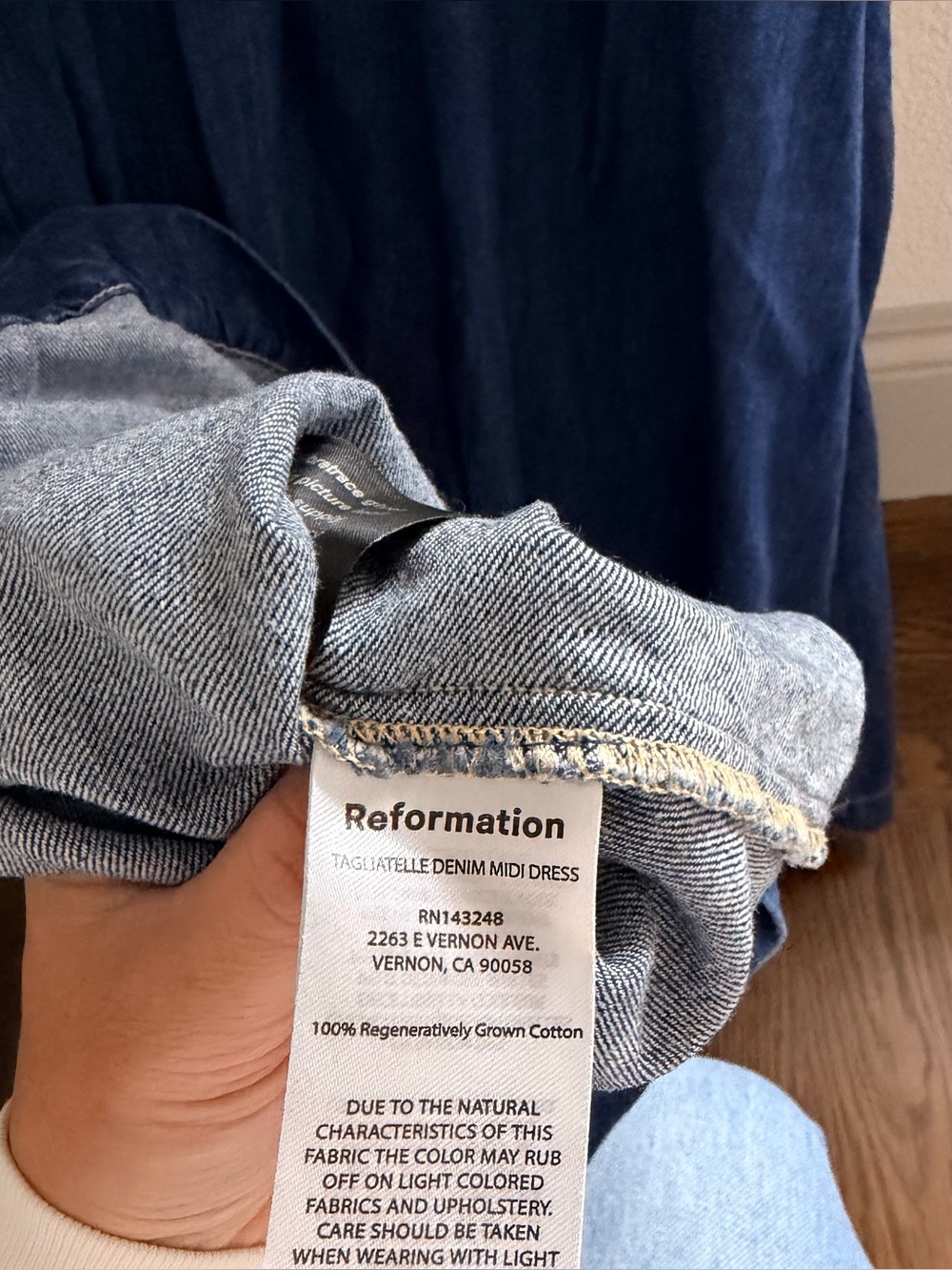 Refromation Tagliatelle Denim Dress - Picture 5 of 5